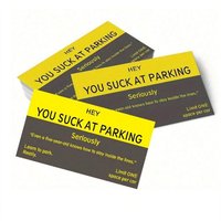 10/50/100Pcs You Suck At Parking Cards Funny Bad Parking Cards Violation Cards