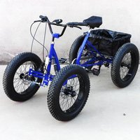AliExpress NONE Original Four-wheel Bicycle for Adults, 1000W, 750W, 500W, Cargo Bicycle Fat Tire, Snow Tire, Suitable for Cargo and Snow Riding