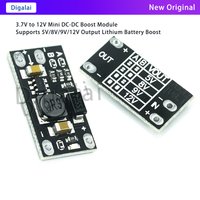 3.7V to 12V Mini DC-DC Boost Module Supports 5V/8V/9V/12V Output Lithium Battery Boost