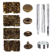 Bronze 12.5mm Stainless Steel Fastener Snap Press Stud Button Kits for Coats Bags Leathers Marine Boat Canvas Gunmetal