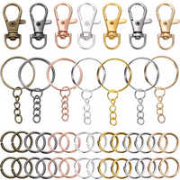 70Pcs/Set Swivel Snap Hook and Key Rings with Chain Jump Rings Connectors for DIY Keychain Lanyard Jewelry Making Supplies