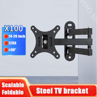 26bl TV Monitor Mounts LCD LED Monitor Wall Mount Bracket Adjustable TV Screen Frame Steel Holder Support For 14-26 Inches TV