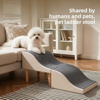 Wavy Foldable Pet Stairs for Small Dogs Non-Slip Ramp for Senior Dogs Bed Climbing Steps for Couch Multi-functional Shoe Stool