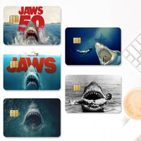 Movie Jaws Credit Card Stickers Skin for Bank Debit Decorative Protection 4PCS Decal Anti-scratch Waterproof