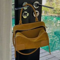 Suede Frosted Boston Underarm Bags For Women Luxury Designer Handbag Purse 2026 New Fashion Genuine Leather Shoulder Crossbody