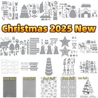 2025 New Country Christmas Collection Metal Cutting Dies Hot Foil For DIY Scrapbook Diary Decoration Embossing Cut Template