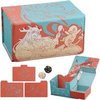 Yu-Gi-Oh! Kitchen Dragonmaid PTCG DTCG DIY Large Capacity Leather Card Box Thickened Anime Game Collection Card Storage Box