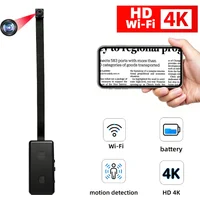 HD4K Mini-WLAN-Kamera, unterstützt Fernüberwachung, Bewegungserkennung, optionales Makroobjektiv, Kamera im Nanny-Stil für zu Hause