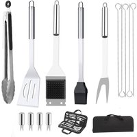 15pcs Stainless Steel BBQ Grill Tools Set, Grill Accessories,Barbecue Utensils For Outdoor Grill,Grilling Gifts for Men