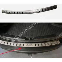 Car For Mazda CX5 CX-5 2017-2024 Trunk Trim Stainless Steel Door Sill Scuff Plate Stickers Rear Bumper Protector Accessories