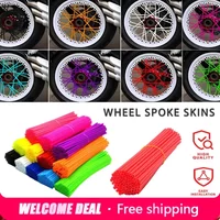 AliExpress NONE 72Pcs Bike Motorcycle Dirt Decoration Motocross Wheel Spoke Wraps Rims Skins Protector Covers Decor Motorbike Decoration FOR