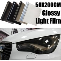 50cmx200cm Car Headlight Tint Film Smoke Fog Light Light Vinyl Film PVC Black Tint Vinyl Waterproof Film Car Sticker Accessories