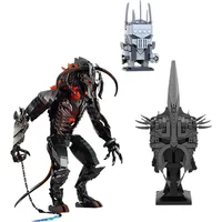 Moc Lords Rings Balroged Classic Movie Angmar Witch King Helmet Statue Bust Building Blocks Creative Assembly Model Kid Toy Gift