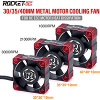 Rocket-RC Metal Cooling Fan 30/35/40mm 8.4V 16000/21000/30000RPM A3 Version T6 Aluminum Frame for RC ESC Motor Heat Dissipation