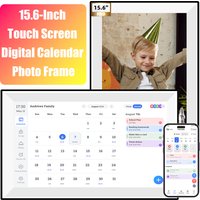 16 Language Touch Screen 15.6inch Calendar Digital Photo Frame Smart Organizer Wall Mountable Auto-Rotate Family Schedules Gift