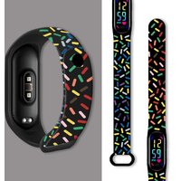 Iridescence Series Printed Wristband for Xiaomi Mi Band 7 6 5 Wrist Strap Replaceable Bracelet for Mi Band 4 3 Watchband as Gift