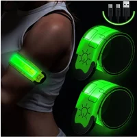 AliExpress NONE Rechargeable LED Light Band Night Running Armband Cycling Warning Wristband Safety Armband Outdoor Sports Safety Arm Belt Leg