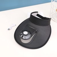 2024 Outdoor Sun UV protection Wide Brim Beach Cap Bucket Sun Hats Design Summer Kid Visor Hat with Fan