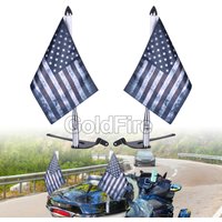 Rear Side Flag Pole Mount Motorcycle Trunk Mounted Folding Flag Pole Kit for Can AM Spyder RT 2020+, F3 LTD 2017 Accessories