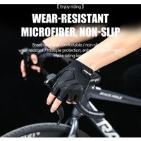 1 Pair of Unisex Cycling Gloves, Mountain Bike Gloves, Half-Finger Non-Slip Breathable Knitted Gloves, Suitable for Outdoor Spor