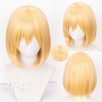 ND Howl Jenkins Pendragon Cosplay Wigs Anime Cos Cosplay Blond Hair Wigs for Comic Con Coser Costume Theme Party Synthetic