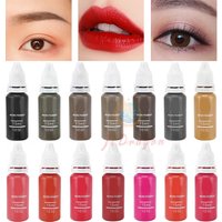 15ml Permanent Makeup Color Natural Eyebrow dye Plant Tattoo Ink Microblading Pigments For Tattoos Eyebrow Lips Eyelash Set