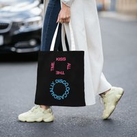 Kiss All The Time Disco Occasionally Shopper Bag Harrys Styles 2026 Album Work Handbags Women Shopping Bags Polyester Tote Bag