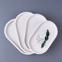 S/M/L Stripe Storage Tray Silicone Mold DIY Oval Shape Resin Plaster Cement Craft Gift Casting Mould Handmade Coaster Home Decor
