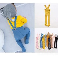 Cute Spring Knitted Tights For Newborn Baby Boys And Girls Solid Pantyhose Casual Suspender Tights Infant Toddler Strap Leggings