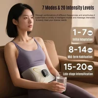 EMS Micro-Current Waist Pulse Massager Hot Compress Close-Fitting Does Not Hurt the Skin Body Shaping Belt Abdominal Massage