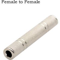 6.35mm Jack Audio Extend Plug Female to Female Aduio Adapter for Microphone Convert Adapter 1/4" Guitar Audio Cord Cable Coupler