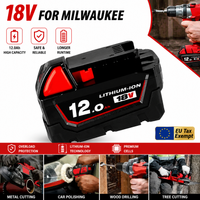 Für Milwaukee M18 Elektrowerkzeug-Akku, Ladegerät, BR, XC, 18V, 6000mAh M18B5, 48-11-1860, Eingebauter 18650 Akku 2025
