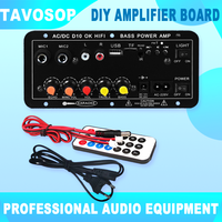DC 12V 110V-240V DIY Digital BT Amplifier Subwoofer Board Microphone Karaoke Amp Speaker Home Theater DIY Rechargable Version