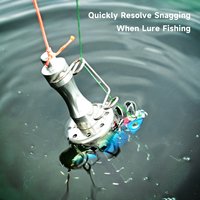 Save Lure Snag Recovery Tool Fishing Bait Retriever Recovery Device with Stainless Steel Hook PE Rope for Shore Boat Fishing