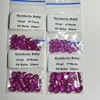 3# Pink Corundum Gemstones 5x7mm 8x10mm Synthetic Oval Cut Corundum Stone