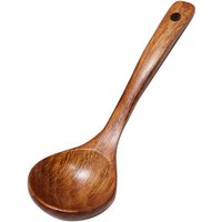 Wooden Soup Spoon Long Handle Dessert Rice Soup Ladle Teaspoon Cooking Spoons Kitchen Cutlery Gadget Accessories