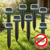 Outdoor Yard Protection Device Ultrasonic Solar Powered Pest Repeller For Mole Snake Rodent Chaser Lawn Garden