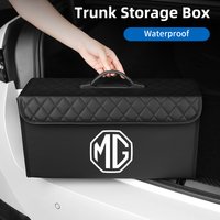 Car Trunk Storage Box Leather Portable Collapsible Sundry Organizer For Morris Garages MG 6 3 5 TF ZR ZS HS GS GT Hector 350 550