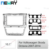 10.1'' Dedicated Car Radio Frame ABS Plastic Bracket Panel Cover Trim For Volkswagen Skoda Octavia 2007-2014