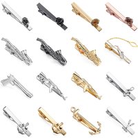 Classic men's and women's tie clip high-quality Love Rose Anchor Sax Music clip business suit shirt accessories jewelry gifts