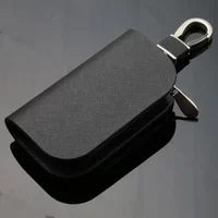 2024 Leather Car Key Case Zipper Key Bag for Mitsubishi Nissan Mazda Opel Peugeot Proton KN Mini Ram MG Toyota Kia With Car Logo