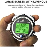 Digital Waterproof Stopwatch 0.001s Precision Metal Digital Stopwatch 100/200 Channels Memory Referee Training Running Timer