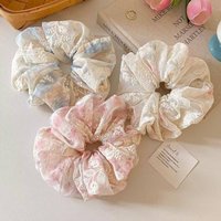 Embroidery Large Intestine Hair Band, Headband Temperament Elegant Ponytail Hair Tie Rope, High-end Headgear Rubber Band