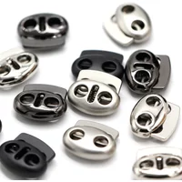 10Pcs Shock Cord Rope Stopper Alloy Spring Buckles For Clothing 2 Holes Replacement Hoodie DIY Supplies Bag Accessories