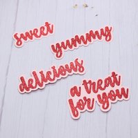 KSCRAFT Sweets Shadow Words Metal Cutting Dies Stencils for DIY Scrapbooking Decorative Embossing DIY Paper Cards