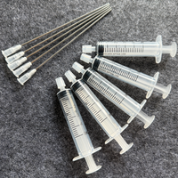 5Pcs 5ml Plastic Perfume Syringe Extraction Kit, with Blunt Stainless Steel Needle, Suitable for Filling Perfume, Ink, Pens, and Printers, and for Refilling, Dispensing, and Measuring Liquids.