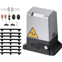 SucceBuy Automatischer Toröffner, elektrischer Schiebetoröffner, Nylon-Zahnstange, Rolltormotor mit Infrarotsensor und 2 Fernbedienungen
