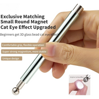 Double-ended Nail Art Cat Eye Magnetic Stick Magnetic Tool for Cat Eye Gel Polish 5 Times Magnetic Force Magnetic Stick Manicu