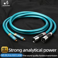 ATAUDIO RCA to XLR Audio Cable HiFi 8N OCC 2RCA Male to 2XLR Male(Female) High-performance Stereo Shielded for Mixer Amplifier