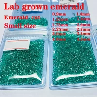 Round Cut Small Size Lab Grown Colombia Emerald Loose Stone Optional AGL Certificate Free Shipping Wholesale For DIY Ring